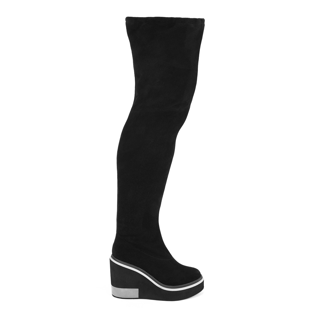 SABINE OVER THE KNEE BLACK BOOTS