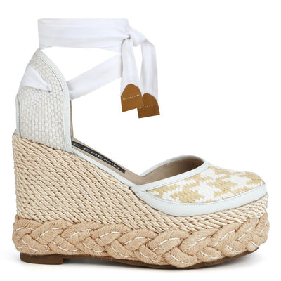 PIED DE POULE BLANCHE ESPADRILLES