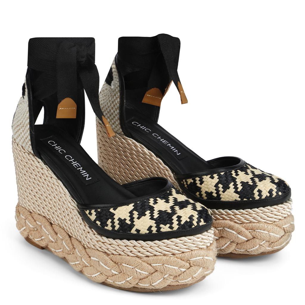 PIED DE POULE BLACK ESPADRILLES